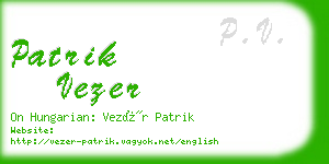 patrik vezer business card